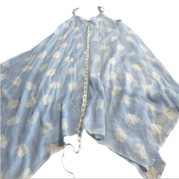 indiABoutique ONE SIZE Shell Print Crepe Asymmetrical Summer Dress - Picture 10 of 12